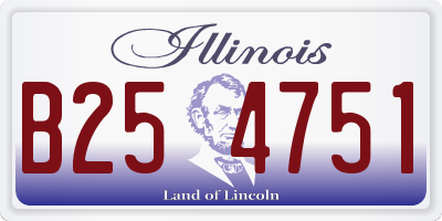 IL license plate B254751