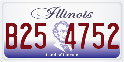 IL license plate B254752