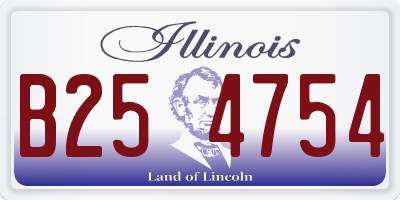 IL license plate B254754