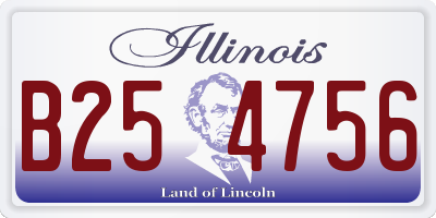 IL license plate B254756