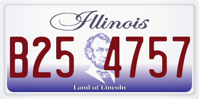 IL license plate B254757