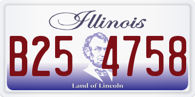 IL license plate B254758