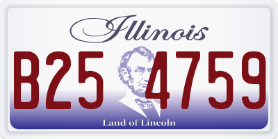 IL license plate B254759