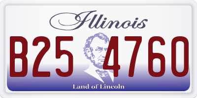 IL license plate B254760