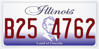 IL license plate B254762