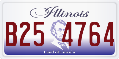 IL license plate B254764