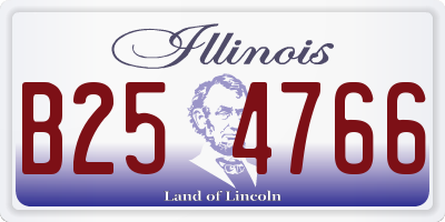 IL license plate B254766