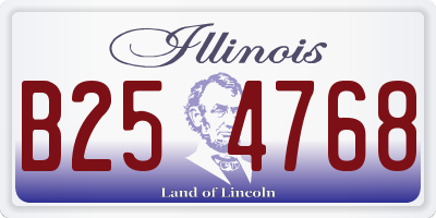IL license plate B254768