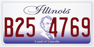 IL license plate B254769
