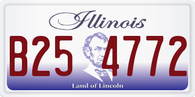 IL license plate B254772