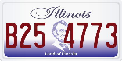 IL license plate B254773