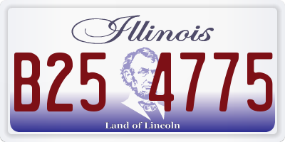 IL license plate B254775