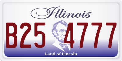 IL license plate B254777