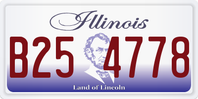 IL license plate B254778