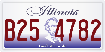 IL license plate B254782