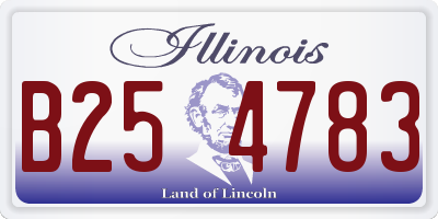IL license plate B254783
