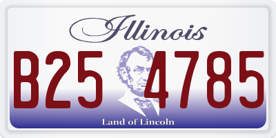 IL license plate B254785