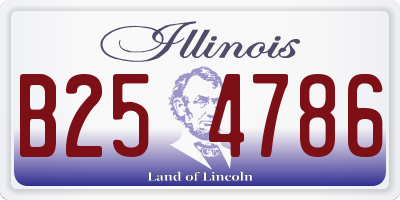 IL license plate B254786