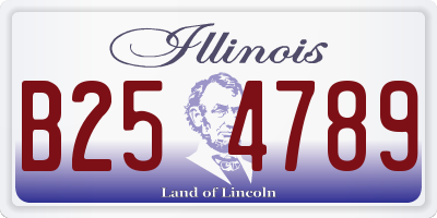 IL license plate B254789