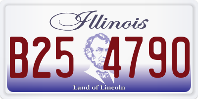 IL license plate B254790
