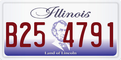 IL license plate B254791