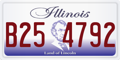 IL license plate B254792