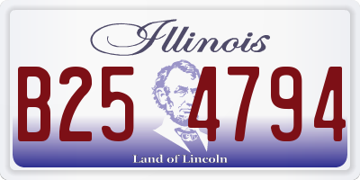 IL license plate B254794