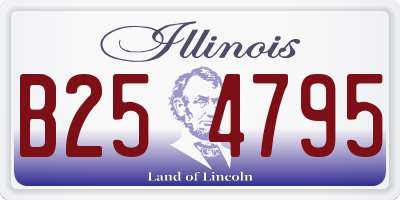 IL license plate B254795