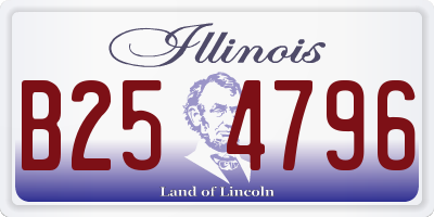 IL license plate B254796