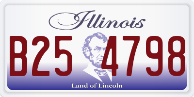IL license plate B254798