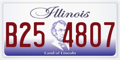 IL license plate B254807