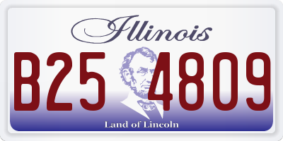 IL license plate B254809