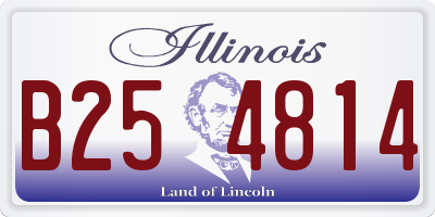IL license plate B254814