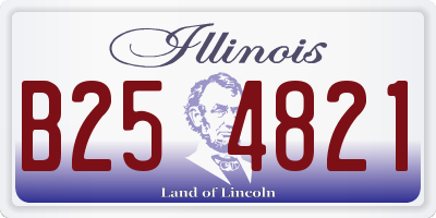 IL license plate B254821