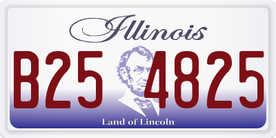 IL license plate B254825