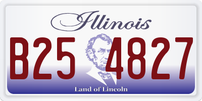 IL license plate B254827