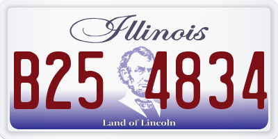 IL license plate B254834