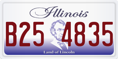 IL license plate B254835