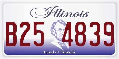 IL license plate B254839