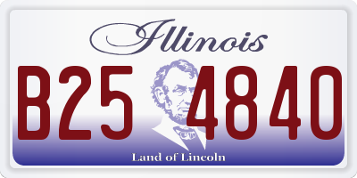 IL license plate B254840