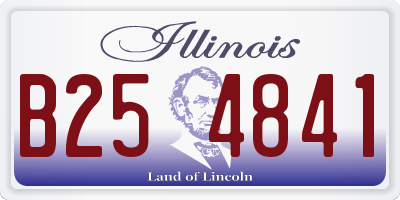 IL license plate B254841