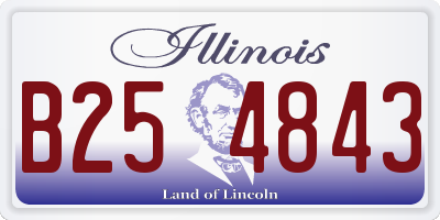 IL license plate B254843