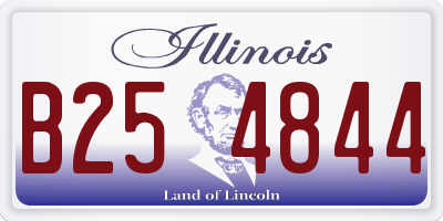 IL license plate B254844