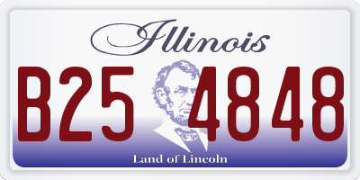 IL license plate B254848