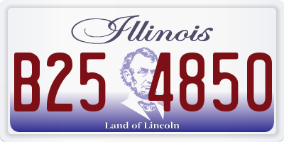 IL license plate B254850