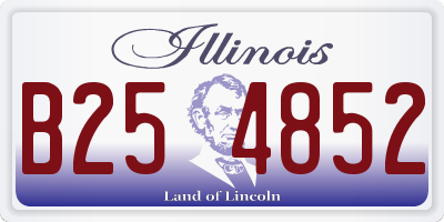 IL license plate B254852