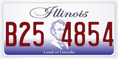 IL license plate B254854