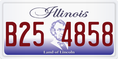 IL license plate B254858