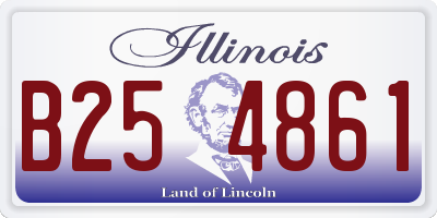 IL license plate B254861