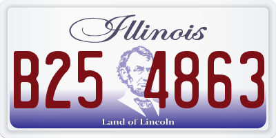 IL license plate B254863